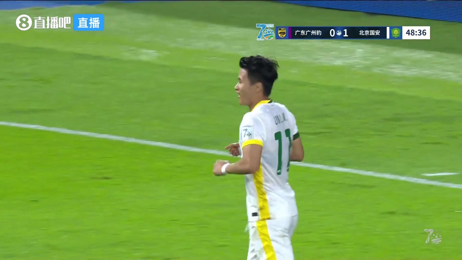 国安2-0领先！张稀哲任意球开出，林良铭前点挑射破门！