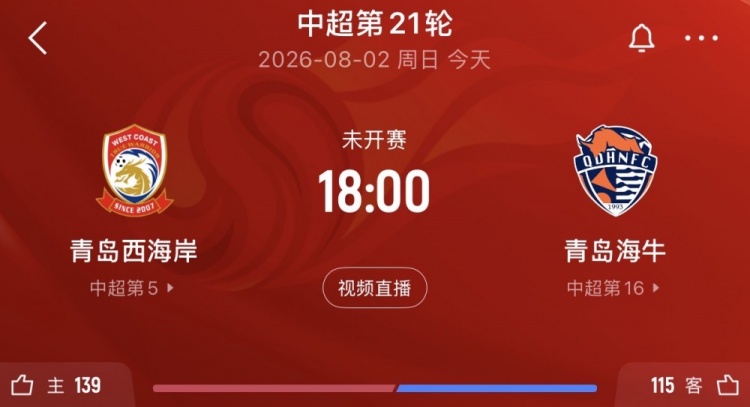 青岛德比西海岸距次席仅1分 海牛四连败保级告急 青岛德比西海岸距次席仅1分 海牛四连败保级告急